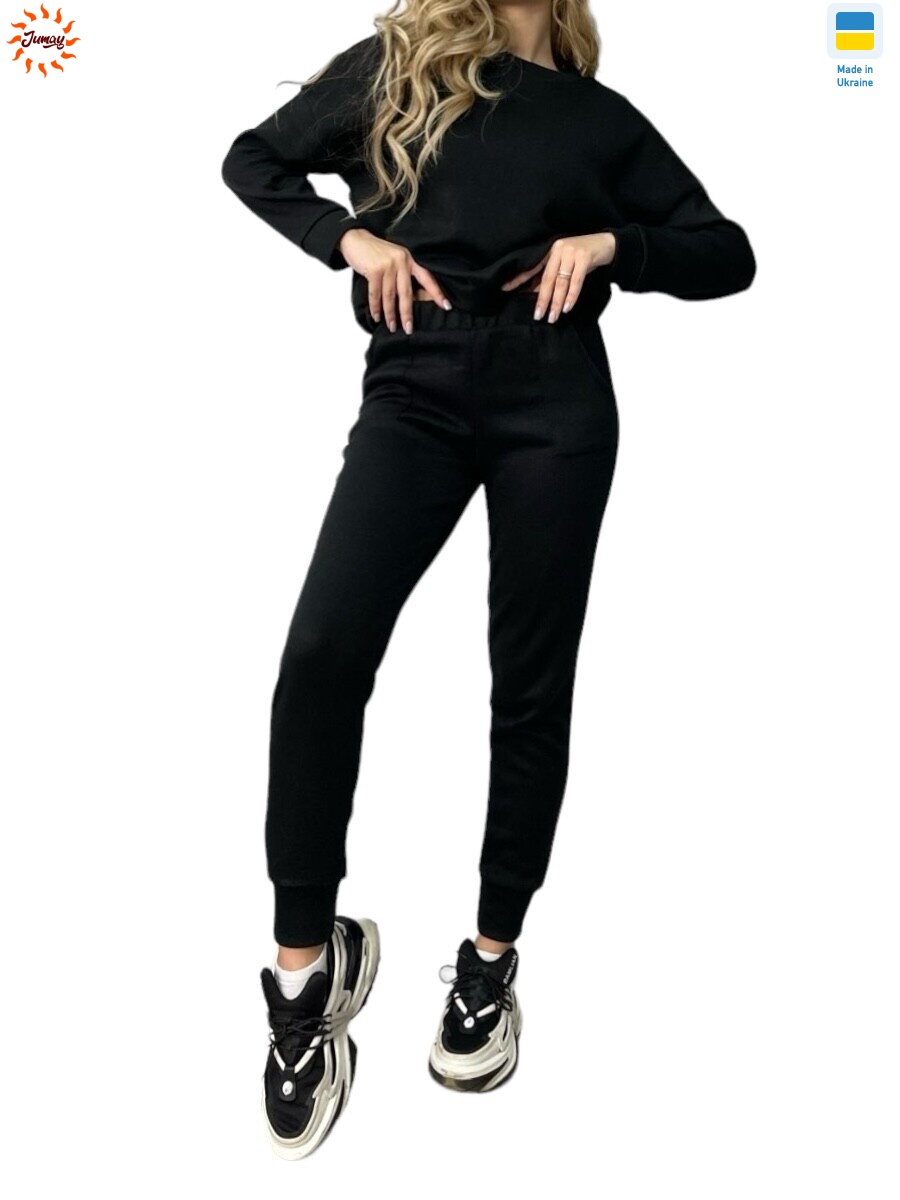 Спортивний костюм жіночий black, 4 (42-56), <strong>630</strong>, демисезон
