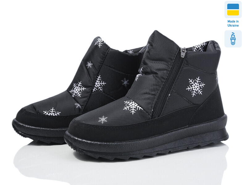 114 сніжинка чорний ч/п, 8 (37-41), <strong>365</strong>, зима