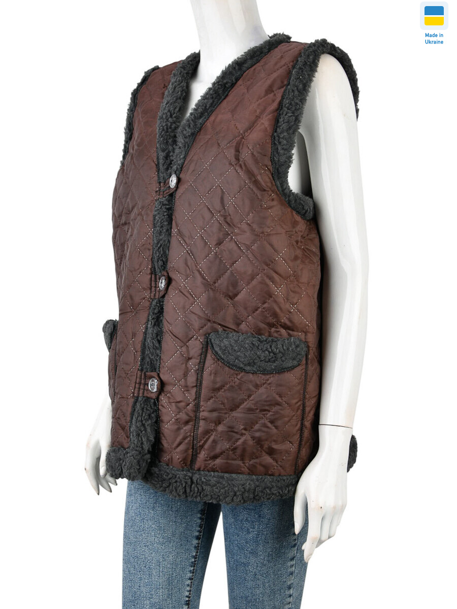 Жилетка коричнево-сірий, 8 (48-62), <strong>260</strong>, зима