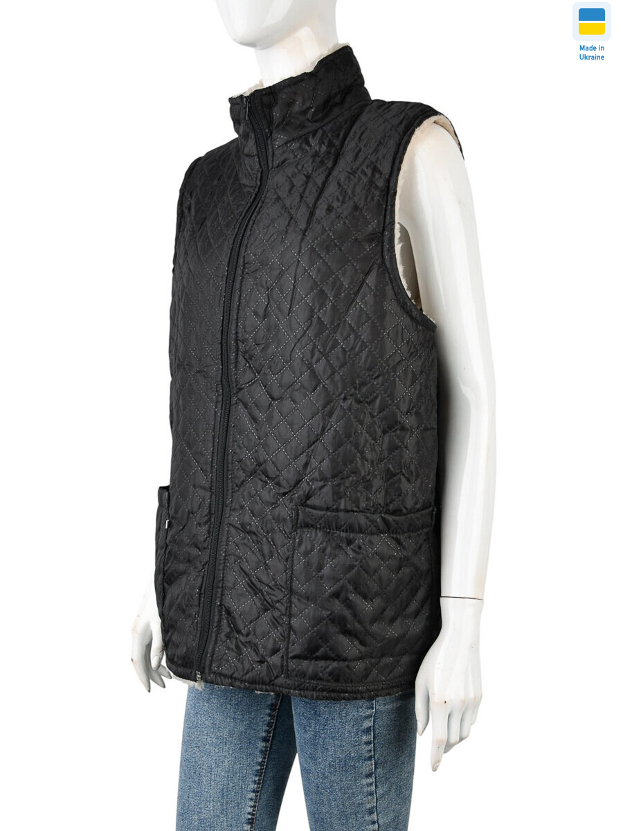 Жилетка замок чорно-білий, 8 (48-62), <strong>310</strong>, зима