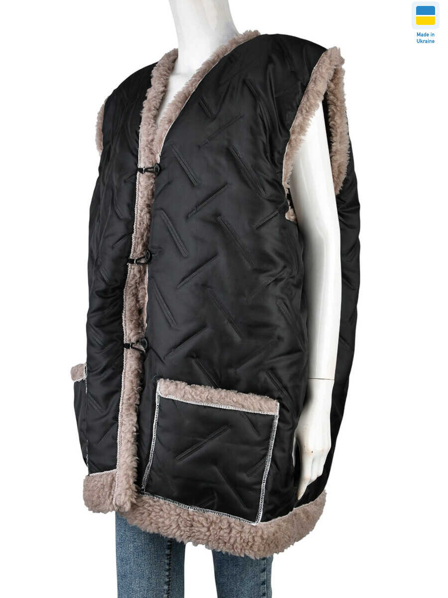 Жилетка N3 батал чорний, 3 (64-68), <strong>360</strong>, зима