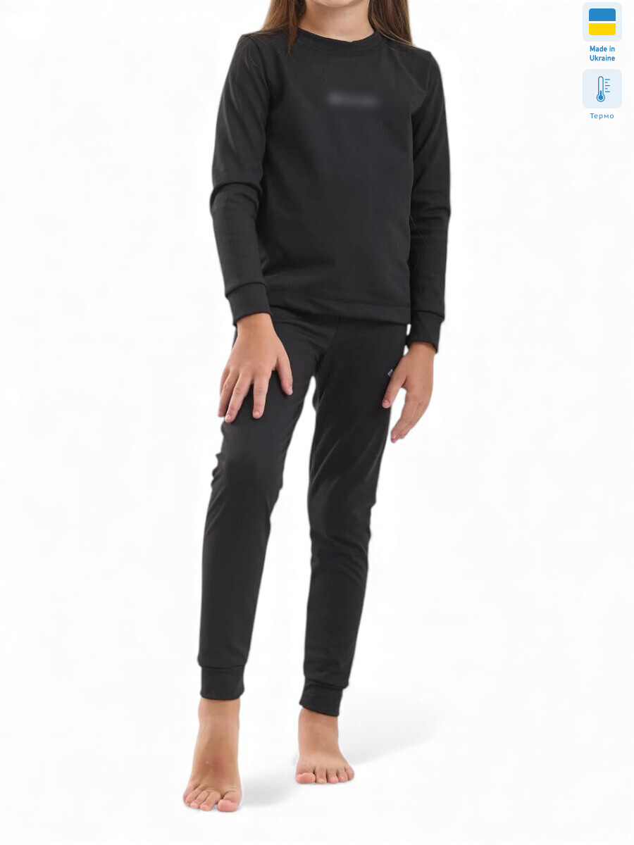 Дитяча термо білизна дівчинка CLM чорний, 4 (104-122), <strong>360</strong>, зима