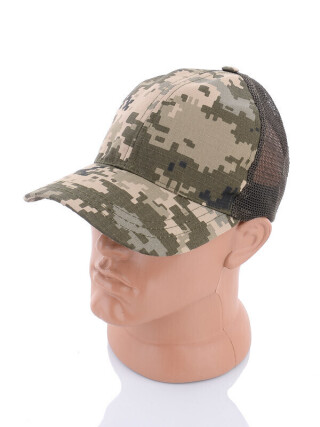 Бейсболка з сіткою піксель, 3 (One size), <strong>165</strong>, літо