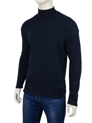 Гольф чоловічий на флісі синій, 6 (46-56), <strong>115</strong>, демісезон