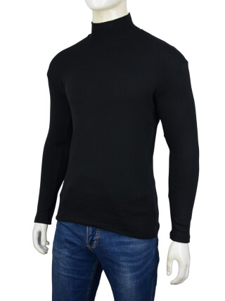 Гольф чоловічий на флісі чорний, 6 (46-56), <strong>115</strong>, демісезон