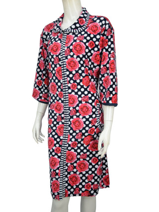 Халат батал велюр 003-3 navy, 3 (56-60), <strong>445</strong>, демісезон