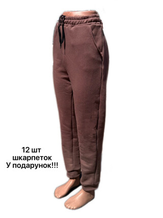 Брюки спорт жіночі бежевий, 5 (50-58), <strong>240</strong>, зима