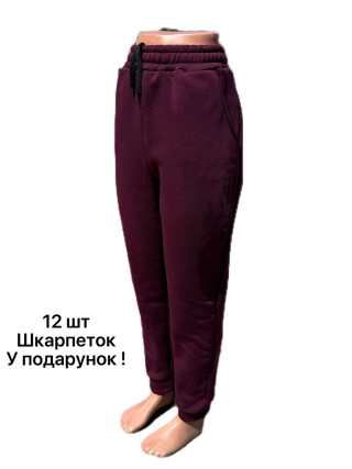 Брюки спорт жіночі бордовий, 5 (50-58), <strong>240</strong>, зима