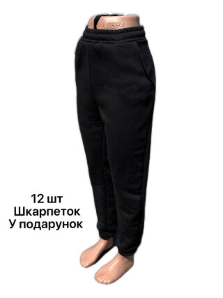 Брюки спорт жіночі чорний, 5 (50-58), <strong>240</strong>, зима