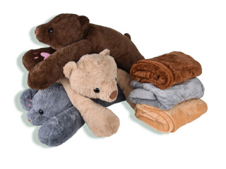 7149 (12122) ведмідь іграшка (60х26) -плед 120x160 mix, 3 (One size), <strong>295</strong>