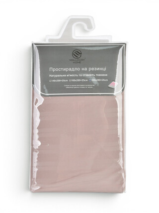 22129 (99203) pink Простирадло на резинці (180x200+25), 2 (One size), <strong>310</strong>